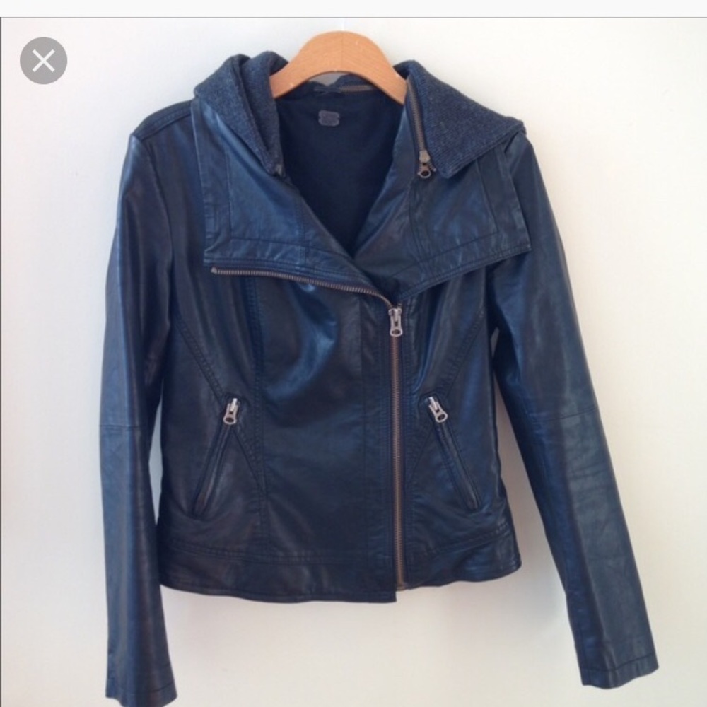 Free People Vegan Leather Moto Jacket